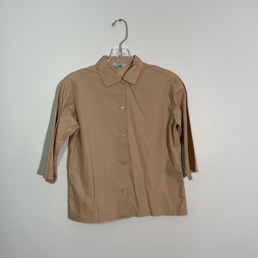vintage 40s / 50s button down 3/4” sleeve blouse